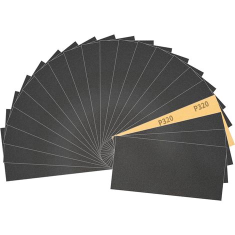 30 Feuilles Papier de Verre Imperméable 9 x 3,6 pouces Grain Papier Abrasif 320 pour Finition du Bois, Métal, Plastique et l’Automobile (1/5)