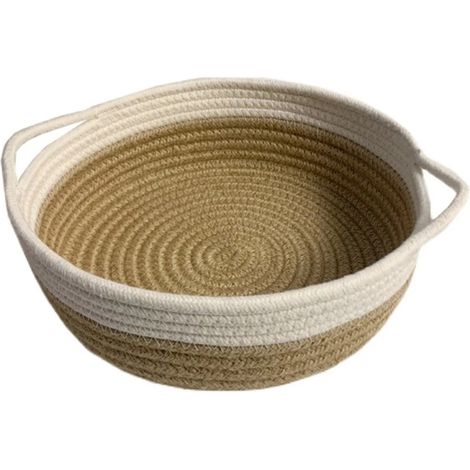 Paniers de rangement en corde de coton tressée, organisateurs de cosmétiques, boîtes de rangement (1/4)
