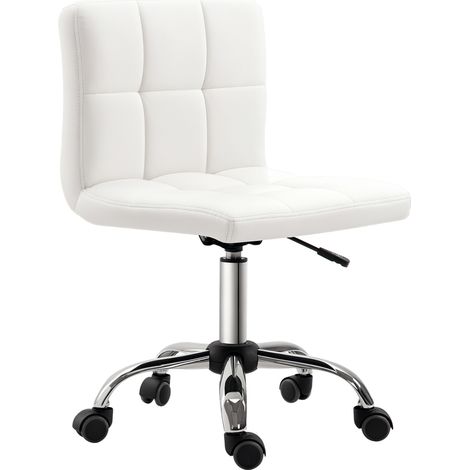 Sedia da ufficio girevole ergonomica Irovami con altezza regolabile, in similpelle, 46 × 51 × 80-92 cm