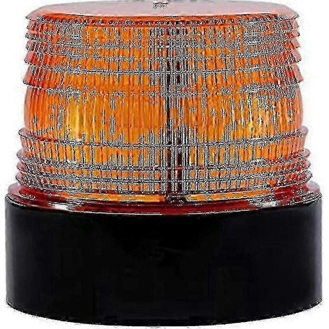 Gyrophare LED magnétique sans fil 12 V à clignotement orange pour camions (1/3)