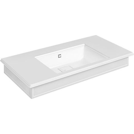 Lavabo Gessi Eleganza, 1100 x 522mm, Cristalplant (blanco mate),