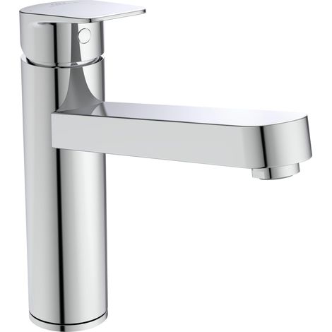 Ideal Standard - Ceraplan, Miscelatore monocomando per lavello da cucina, Bocca media tubolare orientabile, Cromato (1/4)
