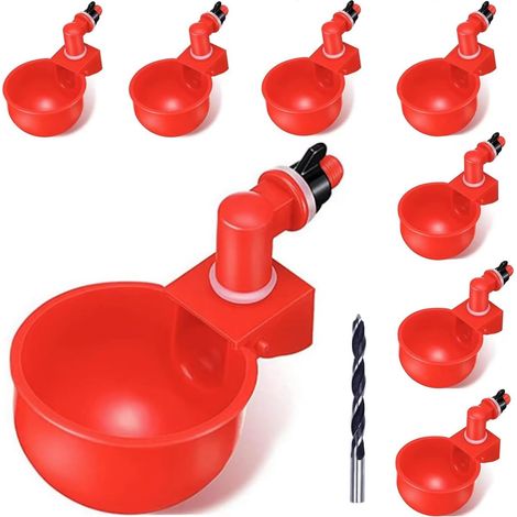 Lot 6 abreuvoirs à poule automatiques – Nipple diamètre 9 mm pour volaille. Kit eau poulets, canards, oies, dindes, pigeons. (1/5)