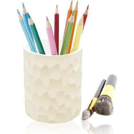 Stiftehalter, Make-up-Pinselhalter, schlichtes und elegantes Schreibtisch-Organizer-Etui (1/5)