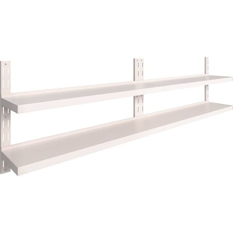 Maison Exclusive - Schweberegale mit 2 Böden 2 Stk. Edelstahl 300 (1/5)