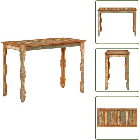 Esstisch 110x52x76 cm Altholz Massivholz - Holztisch - Esstisch - Wohnzimmertisch - Landhaustisch - Vintage Tisch (1/5)