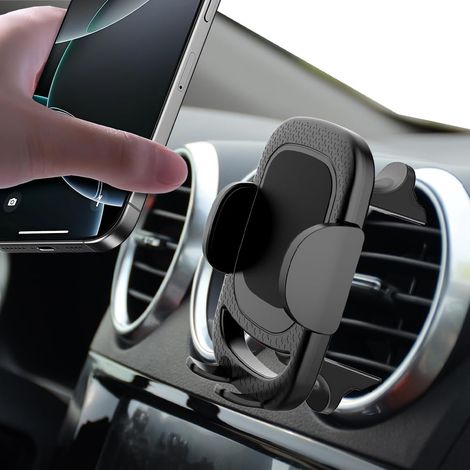 Support Telephone Voiture pour Trous de Ventilation Ronds Support de Voiture Mercedes Benz Protection Contre Le Support de téléphone Portable pour iPhone, Samsung, Huawei (1/5)