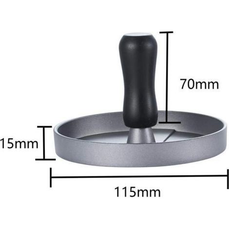 Presse à Burger Steak Haché + 100 Disques de Cire - Diamètre 11.5cm Antiadhésif en Aluminium (1/5)