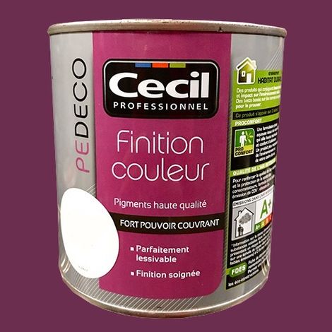 CECIL PE DECO Finition Couleur Figue Satin 0,5 L (1/2)
