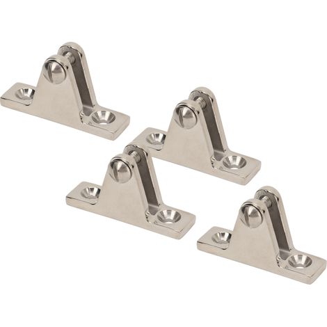 Charnière pivotante inox marine 4 pièces, quincaillerie de pont pour bateau, paumelle latérale acier inoxydable, fixation de couvercle yacht, charnière rotative robuste pour portes. (1/5)
