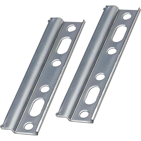 Accroche-armoire acier galvanisé H10323  2 pièces de support d'armoire à visser Longueur : 10,7 x 2,6 cm  Accroche-meubles  Rail de suspension métallique  Support d'armoire stable (1/2)