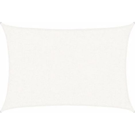 Voile d'ombrage, 160 g/m², blanche, 2 x 2,5 m, polyéthylène haute densité (1/5)