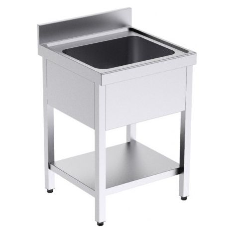 Plonge Inox avec Bâti Gamme 600 et Etagère - Distform