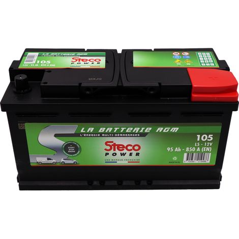 Batterie 12V 95Ah 850A 353x175x190 mm start&stop system stecopower - 105