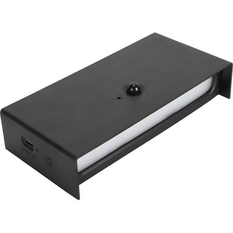 Applique murale LED moderne détecteur de mouvement rechargeable magnétique éclairage haut et bas sans fil lampe murale avec interrupteur pour couloir escalier salon noir (1/5)