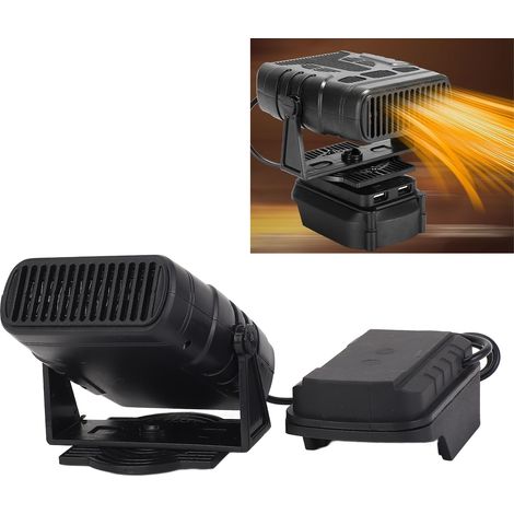 Mini chauffage d'appoint portable avec batterie au lithium, réglable à 360°, chauffage à deux vitesses, deux ports USB, compatible avec les batteries des séries Makita BL1830, BL1850, BL1840, BL1845, (1/5)