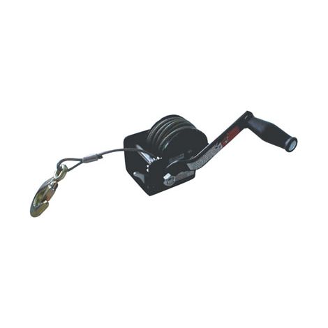 Güde – Treuil manuel 360 kg – Câble 10 m – Traction horizontale pour garages, remorques et chantiers – Crochet d'accrochage inclus