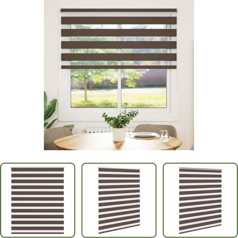Fensterrollo - Zebra-Rollo 120,9 x 175 cm, Stoffbreite 116,7 cm, Kaffeebraun (1/5)