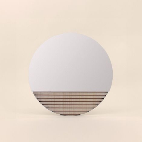 Miroir rond avec tasseaux 40cm
