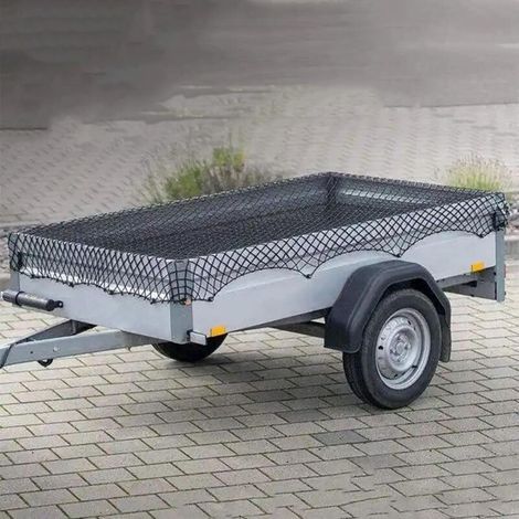 Lntyq Filet de Remorque 2 x 3 m, de Chargement et de Transport pour Coffre de Voiture, Bagages, Mailles Fines (Noir) (1/5)