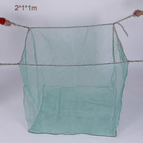 Enclos aquacole en filet non toxique, adapté à l'élevage de crevettes, prévient les glissements de terrain, dimensions 2m x 1m x 1m. (1/5)