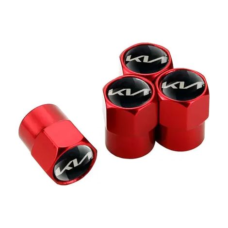 (Rouge-A) Bouchons de valve de voiture compatibles avec CADENZA, Ceed, TE, K5, KX1, K3, STONIC, K9, OPTIMA, PICANTO, RIO, SORENTO, SOUL - Accessoires pour pneus et jantes (1/5)