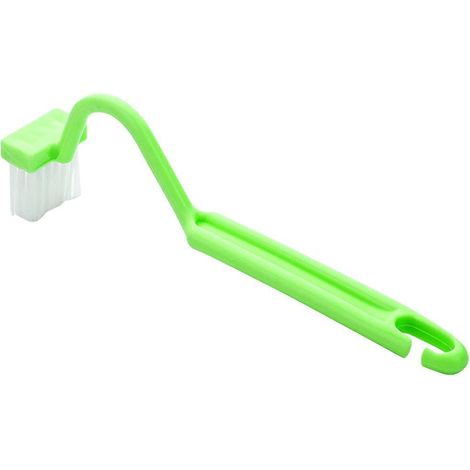 Balai de toilettes Brosse de nettoyage d'angle S-Type Brosse micro salle de bain Vert