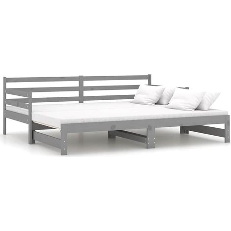 Sofá cama extraíble sin colchón gris 2x(90x200) cm vidaXL (1/5)