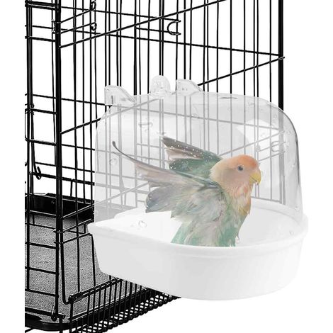 Bain d'oiseau multifonction suspendu: maison de bain pour cage à oiseaux, baignoire pour oiseaux, abreuvoir pour oiseaux, maison (1/5)
