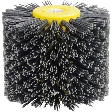Schleifbürsten 120 Polierscheibe Schleifdrahtscheibe Durchmesser 120 mm Schwarz (1/4)