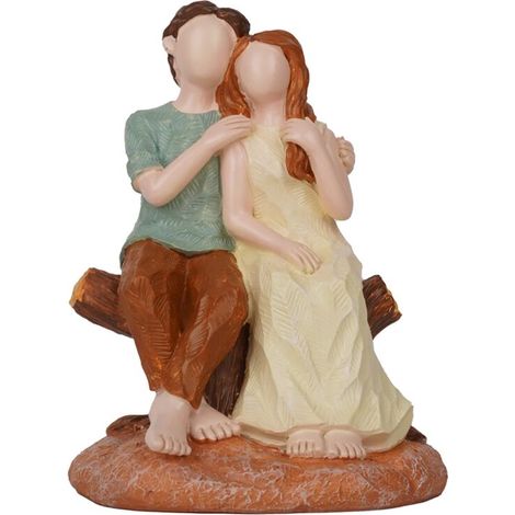 Statue de couple amoureux de la Saint-Valentin, ornements romantiques en résine (1/4)