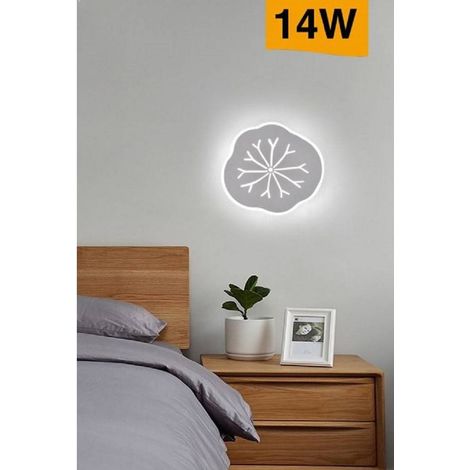 TrAdE Shop Traesio - Applique Led Decorativa Effetto Venature Foglia Muro Lampada 14w Moderna Aq10-3c - (1/5)