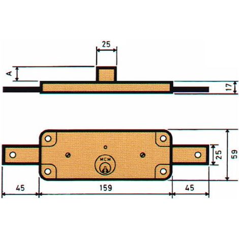 SERRATURA PERSIANA ZN 20MM