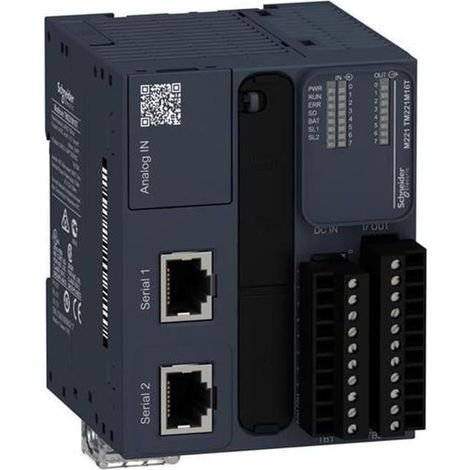 Modicon M221 - Contrôleur PLC - H70xL70xP90 mm - 16 E/S PNP - TM221M16T