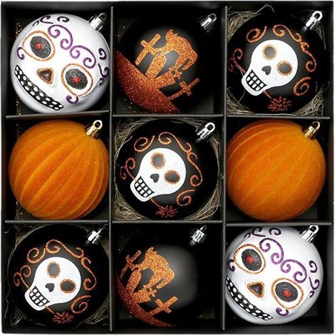 Boule décorative d'Halloween, boule incassable et colorée (1/5)
