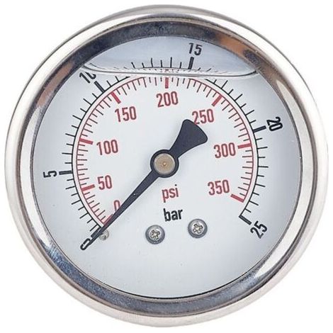 Manomètre axial horizontal résistant aux chocs, manomètre résistant aux chocs pour la pression d'eau, la pression d'air et la pression d'huile 1,6 MPA