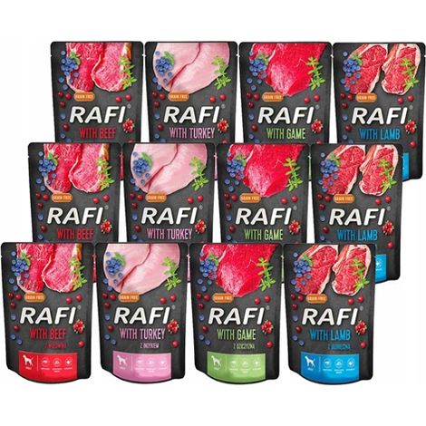 RAFI Hundefutter, Geschmacksmischung, 20 x 300 g