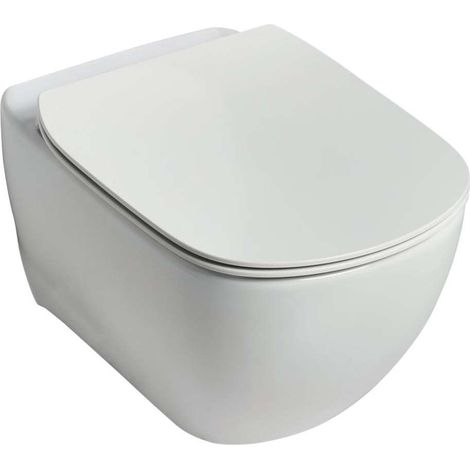 WC sospeso Ideal Standard Tesi con copriwater SoftClose AquaBlade bianco opaco T3546V1 (1/8)