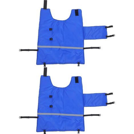Lot de 2 Manteaux Chauds pour Veaux, Gilet D'hiver Épais en Tissu Oxford Coupe-vent, Imperméable Bandes Réfléchissantes, Protection le Froid pour Bétail en Extérieur (1/5)