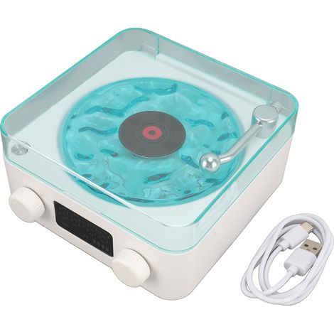 Eosnow Waves Player, kabellos, kompakt, Stereo-Sound, Umgebungslicht, kreatives Geschenk, tragbarer Vintage-Lautsprecher für erholsamen Schlaf, Weiß