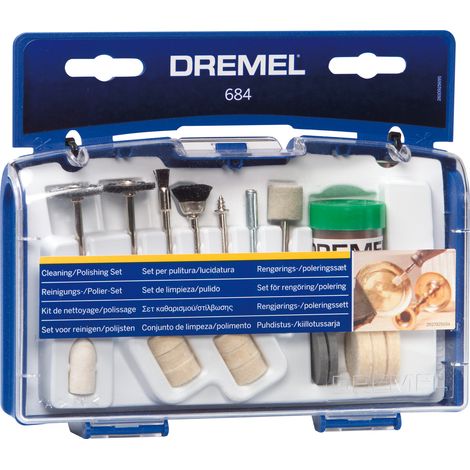 Accessoires de polissage Dremel 684, pour outils multifonctionnels, ensemble de 20 accessoires pour le nettoyage et le polissage