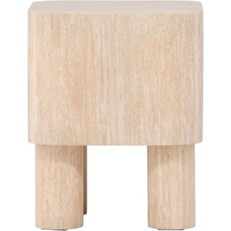 Klirou table d’appoint blanc beige. (1/5)