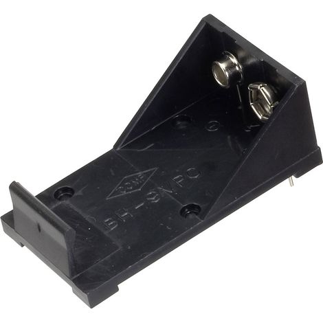 TRU COMPONENTS BH-9VP Support de pile 1x 6LR61 (9 V) raccordement par pôles de contact