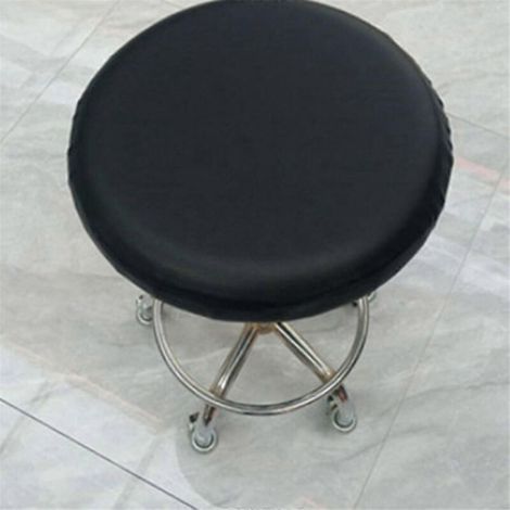 Lot de 2 coussins pour tabouret de bar de 28 à 33 cm, imperméables, noirs.