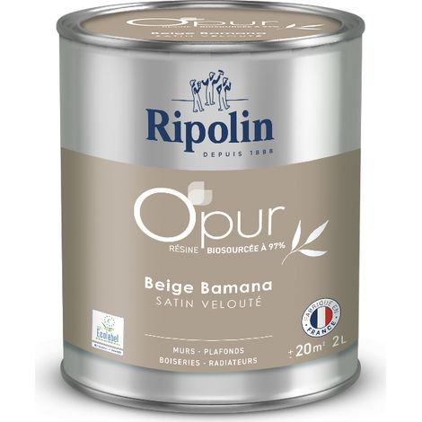 O'pur murs boiseries radiateurs beige bamana satin velouté - RIPOLIN - 2 L (1/5)
