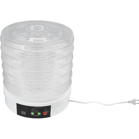 Déshydrateur alimentaire 350W 50Hz 5 plateaux, commande par bouton, séchoir électrique pour fruits et légumes, couvercle inclus, fiche UE 220V (1/5)