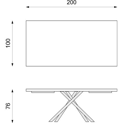 Tavolo Allungabile 200-300 x 100 cm - Spike (1/5)