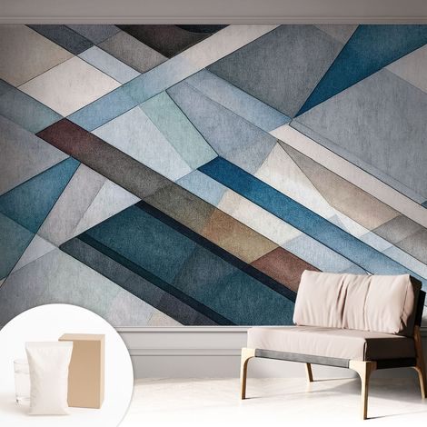 Carta Da Parati - Non Tessuto - Con Colla Inclusa - Per Interni - Ecologica - Con Ingresso - Soggiorno Geometria astratta 312x219 cm (1/5)