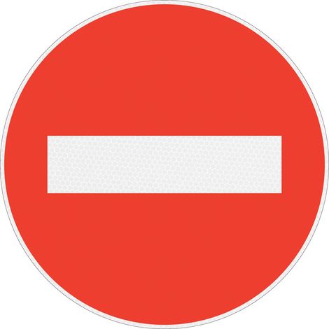 Panneau Sens interdit - Rétroréfléchissant Classe 1 - Ø300mm - 4068022