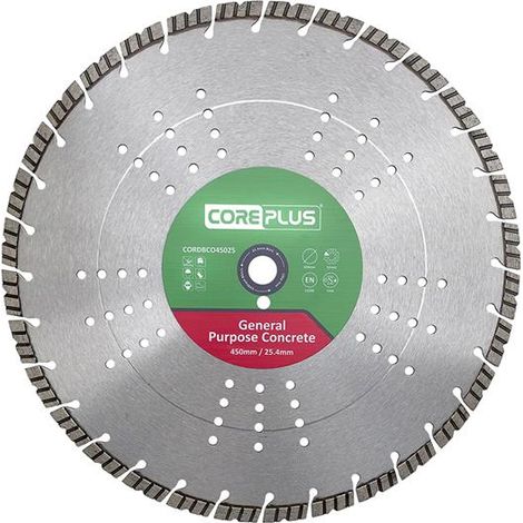 CorePlus General Purpose Concrete Diamond Blade 450 x 25mm CORDBCO45025